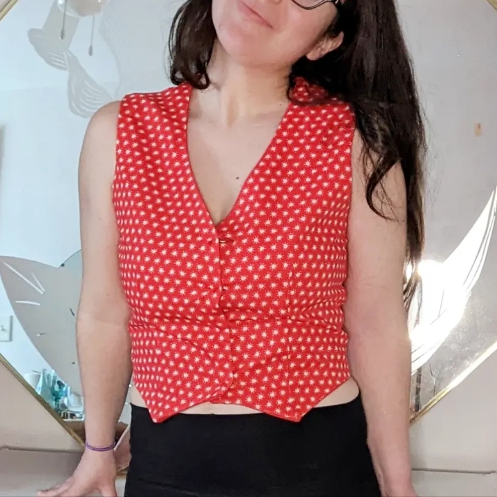 Handmade Hearts Print Vest